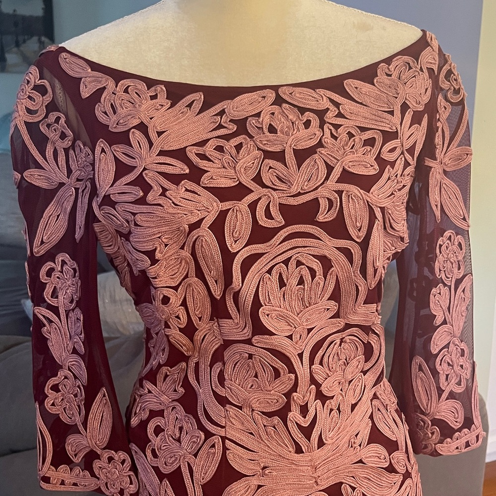 JS Collections Burgundy Dress - Picture 2 of 10